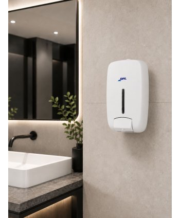 Dozator Săpun Lichid Jofel TIMELESS alb – Funcționalitate și Design pentru Spații Moderne