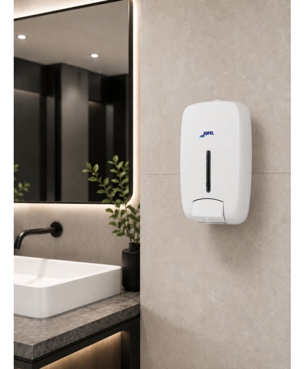 Dozator Săpun Lichid Jofel TIMELESS alb – Funcționalitate și Design pentru Spații Moderne