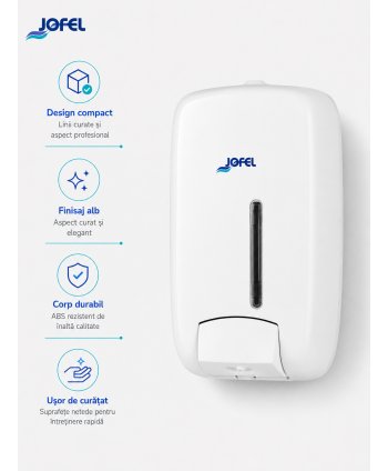 Dozator Săpun Lichid Jofel TIMELESS alb – Funcționalitate și Design pentru Spații Moderne