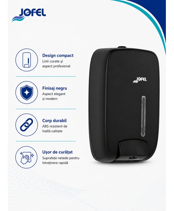 Dozator Săpun Lichid Jofel TIMELESS negru – Funcționalitate și Design pentru Spații Moderne
