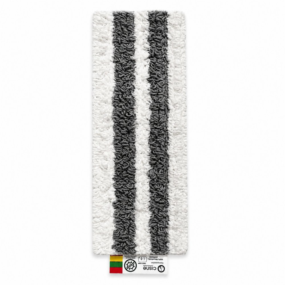 Mop plat antibacterian gri cu scai Velcro și codul culorilor pentru spitale