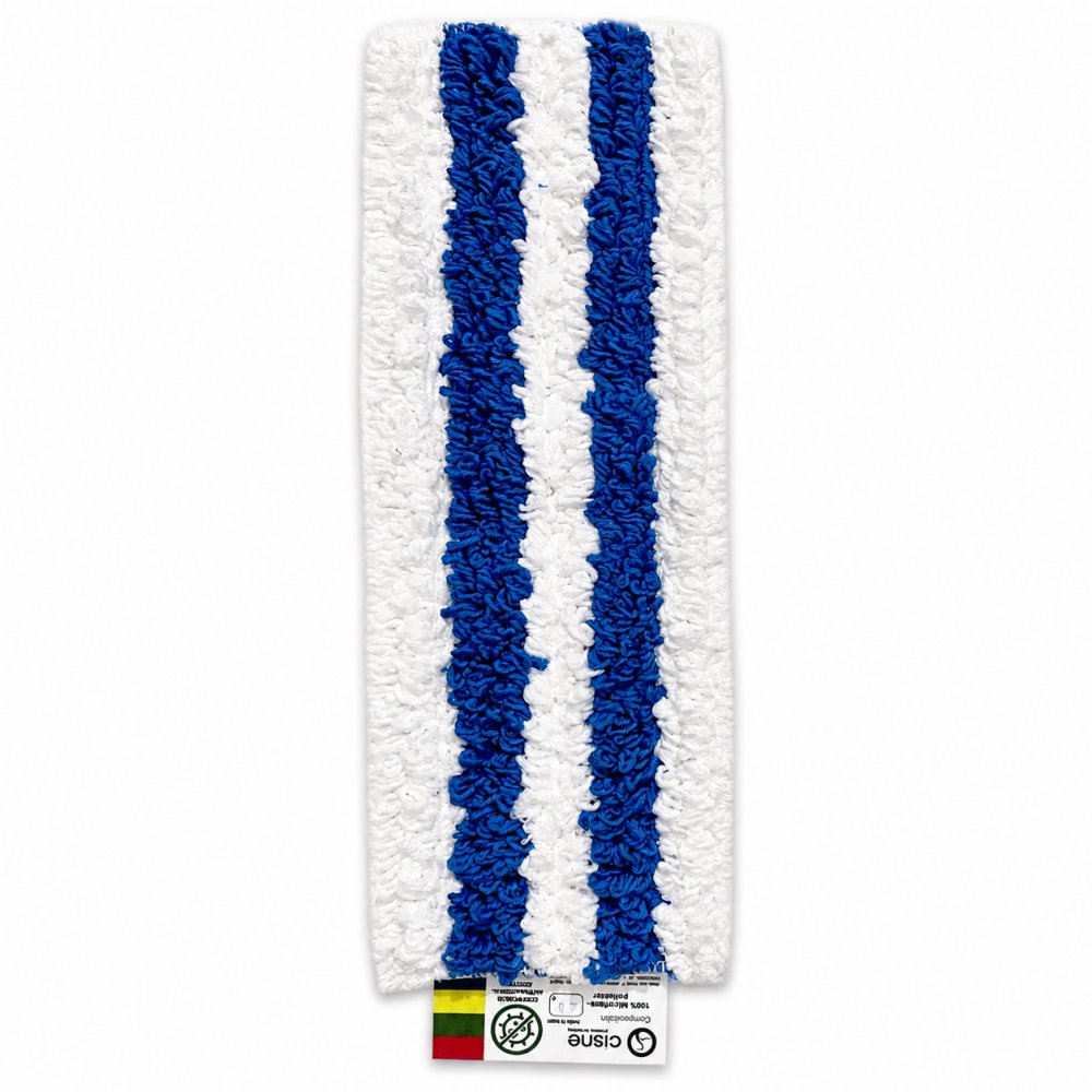 Mop plat antibacterian albastru cu scai Velcro și codul culorilor pentru spitale