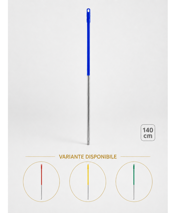 Mâner profesional albastru din aluminiu 140 cm pentru mop, pentru birouri