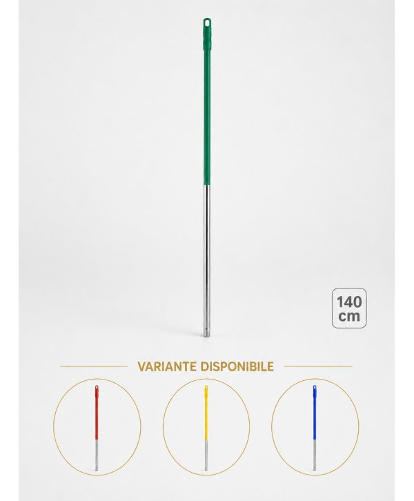 Mâner profesional verde din aluminiu 140 cm pentru mop, pentru bucătării Mâner profesional verde din aluminiu 140 cm pentru mop, pentru bucătării
