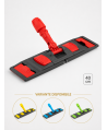 Suport mop profesional plat roșu 40 cm, fixare cu urechi, pentru toalete