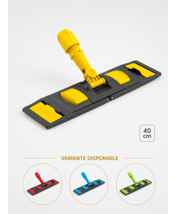 Suport mop profesional plat galben 40 cm, fixare cu urechi, pentru lavoare