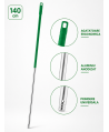 Mâner profesional verde din aluminiu 140 cm pentru mop, pentru bucătării