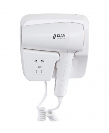 Uscator de par cu suport Clar Systems alb mat – hoteluri si wellness