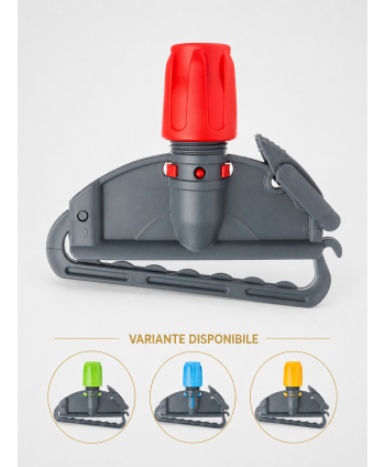 Mopuri profesionale - Suport mop Kentucky profesional roșu, cu clemă și filet, pentru toalete - arli.ro