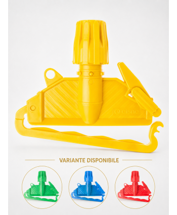 Suport Mop Kentucky din Plastic, Galben – Fixare Rapidă și Sigură pentru Zonele cu Risc Mediu