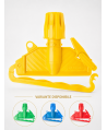 Suport Mop Kentucky din Plastic, Galben – Fixare Rapidă și Sigură pentru Zonele cu Risc Mediu