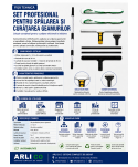 Acasa - Set profesional pentru spălarea și curățarea geamurilor cu mâner telescopic 3 x 1,5 m - arli.ro