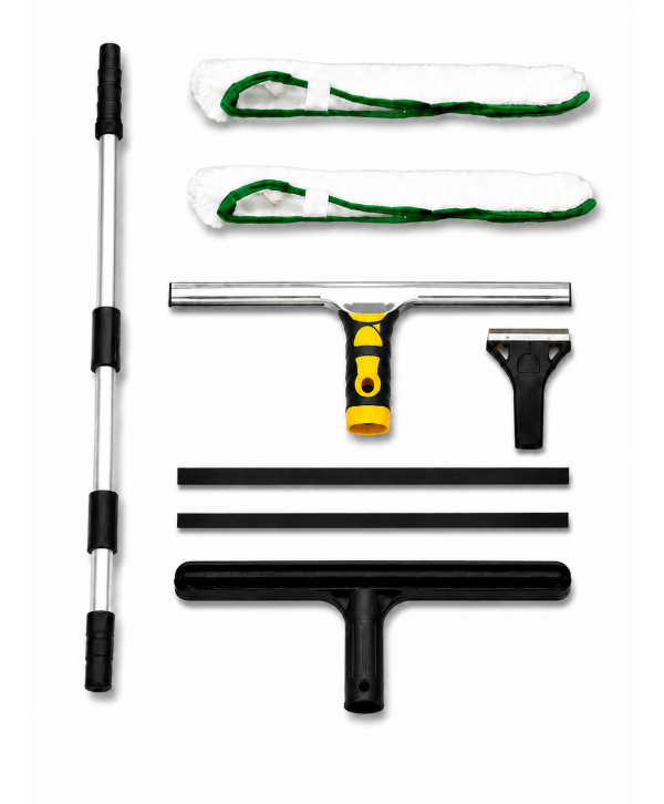 Acasa - - Set profesional pentru spălarea și curățarea geamurilor cu mâner telescopic 3 x 1,5 m - arli.ro
