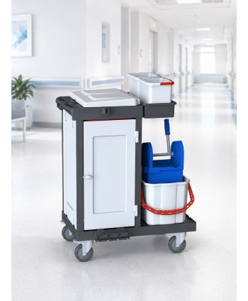 Cărucior de Curățenie Profesional ArliPlus® M424 – Igienă Completă și Organizare Superioară