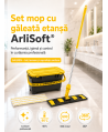 Set mop cu găleată etanșă ArliSoft® 20L, galben