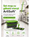 Set mop cu găleată etanșă ArliSoft® 20L, verde