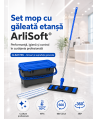 Set mop cu găleată etanșă ArliSoft® 20L, albastru