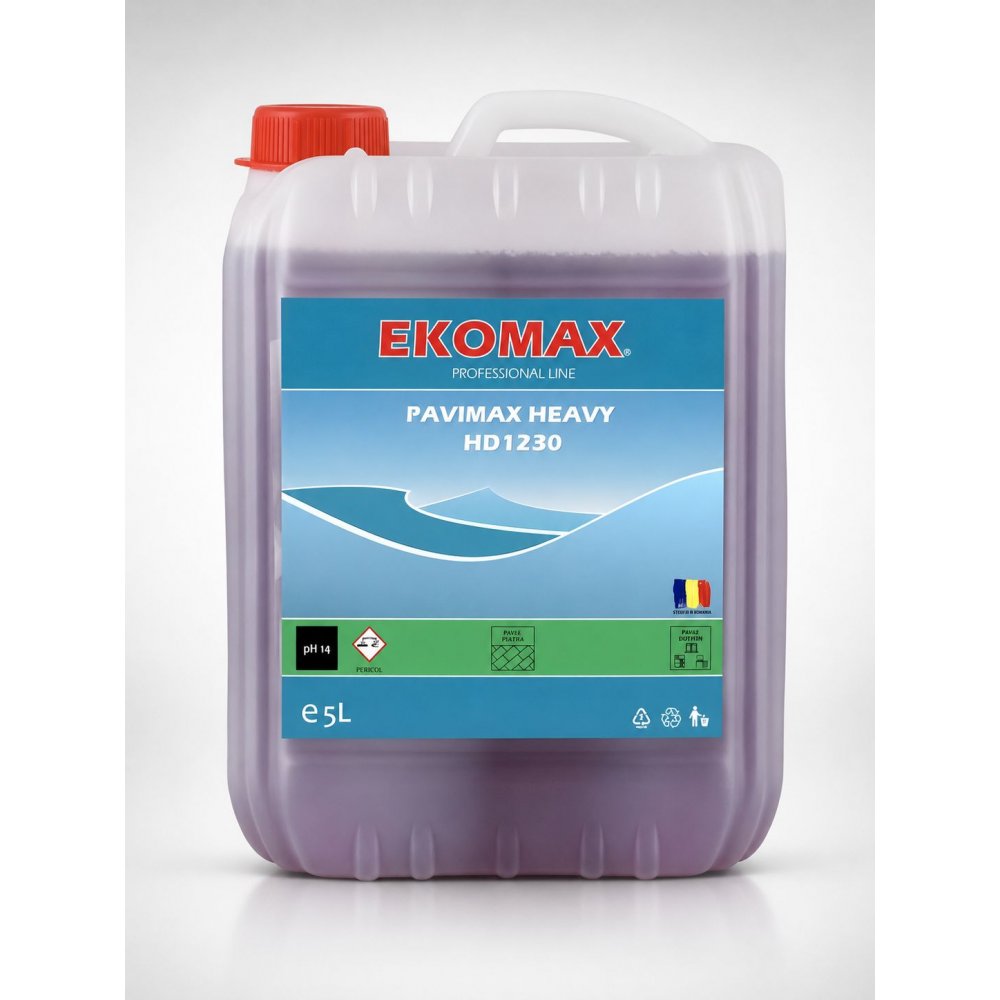 Pavimax Heavy 5L – Detergent Profesional pt Curățenie Industrială Grea, Îndepărtează grăsimi, uleiuri și murdărie persistentă