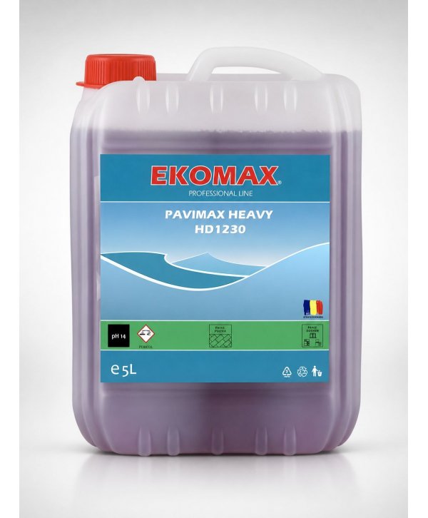 Pavimax Heavy 5L – Detergent Profesional pt Curățenie Industrială Grea, Îndepărtează grăsimi, uleiuri și murdărie persistentă