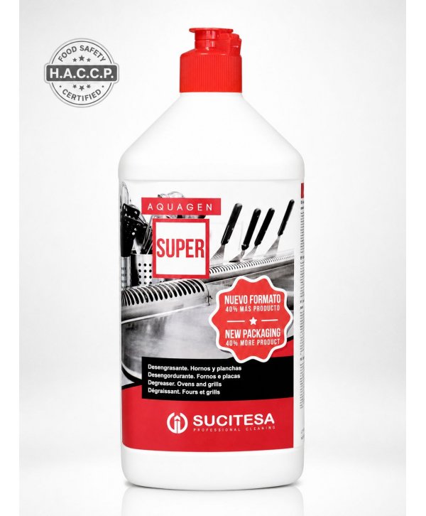 Detergenti profesionali - Aquagen Super 700 ml (1 Kg) – Degresant Profesional de Înaltă Performanță H.A.C.C.P. pentru Cuptoare, Hote, Plite si Grătare - arli.ro