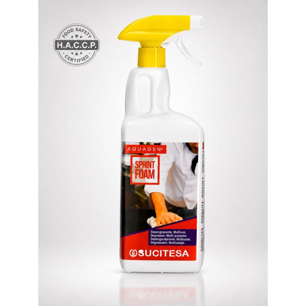 Aquagen Sprint Foam 1L – Degresantul Profesional Certificat H.A.C.C.P pt Curățenie Impecabilă