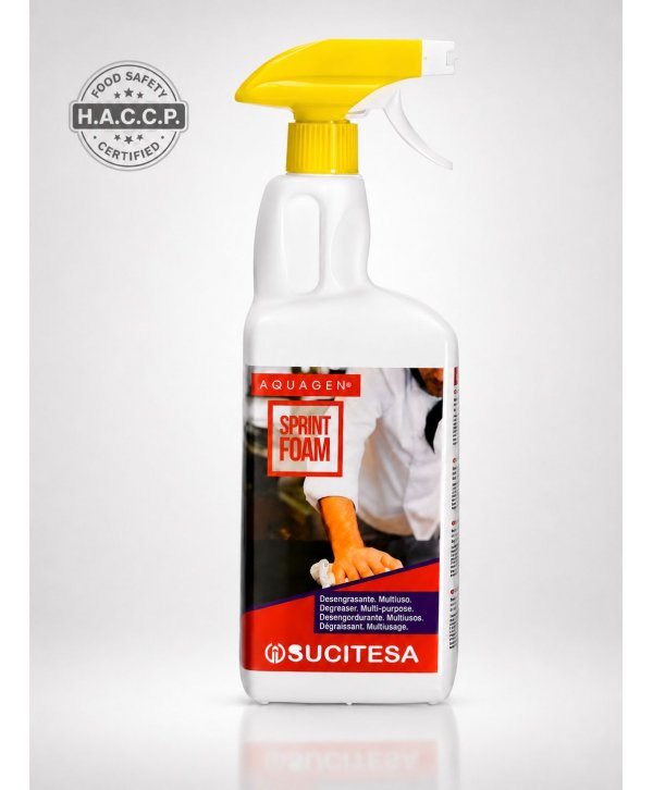 Aquagen Sprint Foam 1L – Degresantul Profesional Certificat H.A.C.C.P pt Curățenie Impecabilă