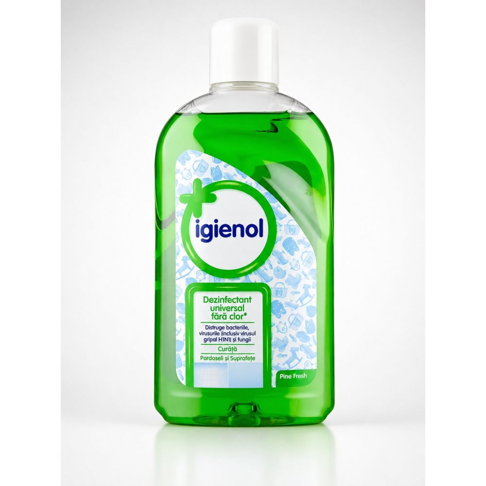 Igienol Pine Fresh 1L – Dezinfectant Universal fără Clor, cu 96% Alcool pentru Curățarea și Igienizarea Suprafețelor