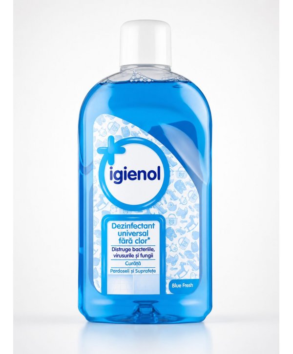  Produse de curatenie profesionale - Igienol Blue Fresh 1L – Dezinfectant Universal fără Clor, cu 96% Alcool pentru Curățarea și Igienizarea Suprafețelor - arli.ro