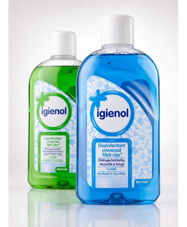  Produse de curatenie profesionale - Igienol Blue Fresh 1L – Dezinfectant Universal fără Clor, cu 96% Alcool pentru Curățarea și Igienizarea Suprafețelor - arli.ro