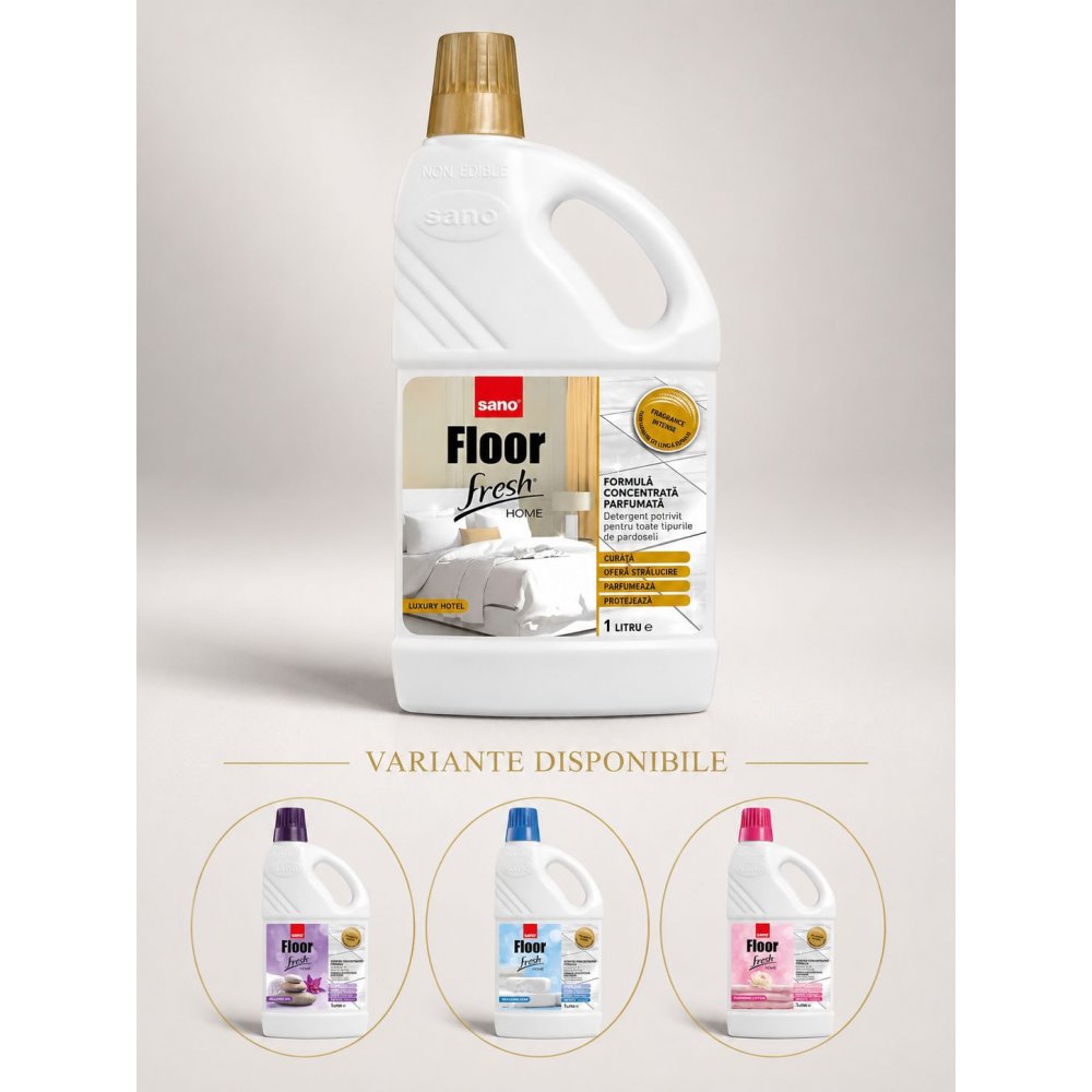 Sano Floor Fresh Luxury Hotel 1L – Detergent pentru Pardoseli cu Parfum Intens și de Durată