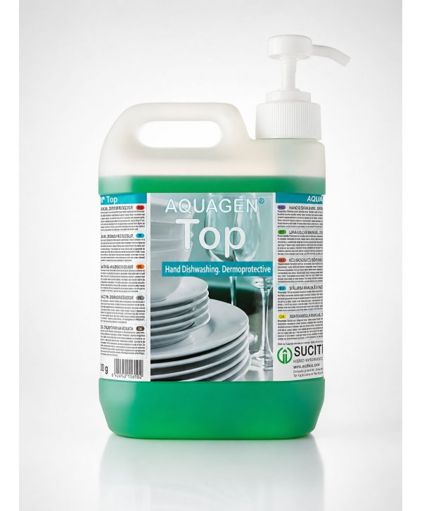Aquagen Top 2L – Detergentul Profesional Dermoprotectiv pentru Vase Impecabil de Curate