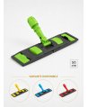 Suport mop profesional plat verde 50 cm, fixare cu urechi, pentru zone de servire a mesei