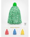 Mop cu fire lungi profesional verde din microfibră, 150 g, pentru bucătării