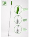 Mâner profesional verde din aluminiu 140 cm pentru mop, pentru bucătării