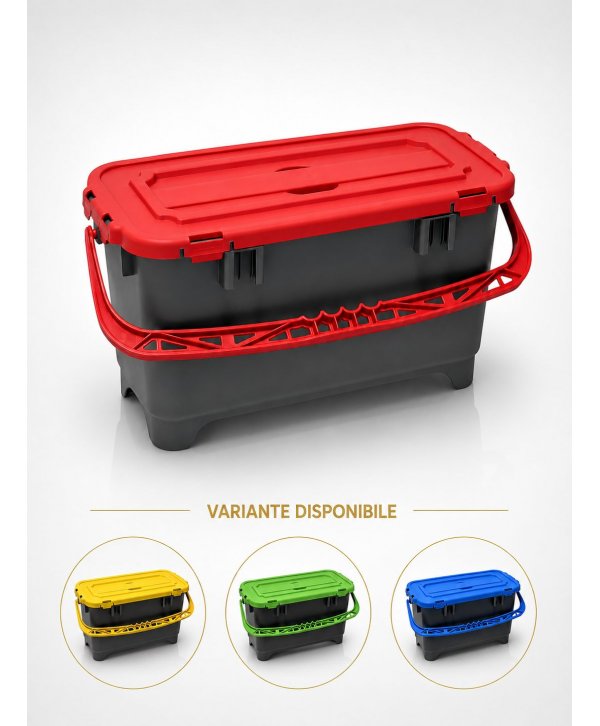  Produse de curatenie profesionale - Găleată Etanșă ArliPlus® 20L cu Garnitură de Cauciuc pt Preimpregnare Mopuri în Spitale , Zone WC/Depozitare Deșeuri - arli.ro