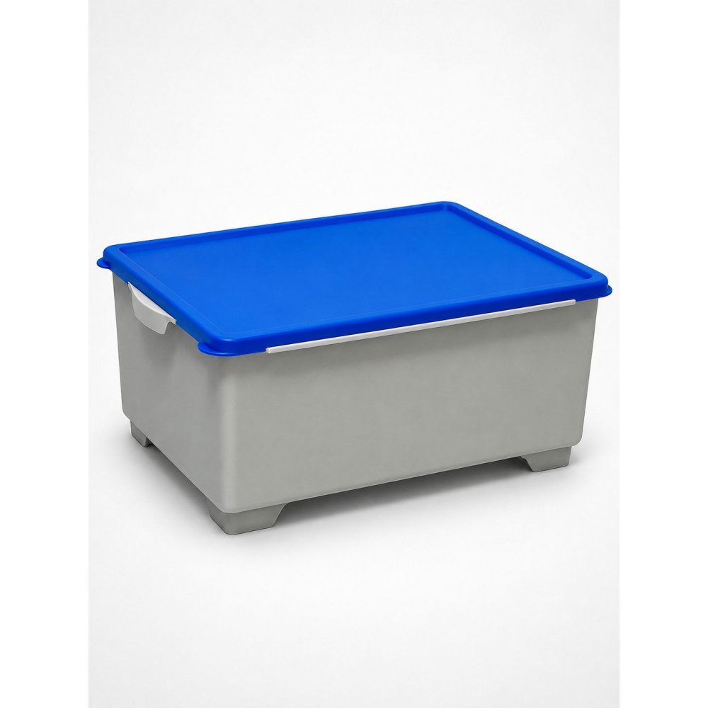 Cutie Profesională Depozitare Mopuri ArliPlus® 26 L – Capac Albastru, Sistem Igienic Compatibil Cărucioare