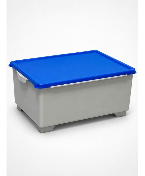 Cutie Profesională Depozitare Mopuri ArliPlus® 26 L – Capac Albastru, Sistem Igienic Compatibil Cărucioare