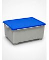 Cutie Profesională Depozitare Mopuri ArliPlus® 26 L – Capac Albastru, Sistem Igienic Compatibil Cărucioare
