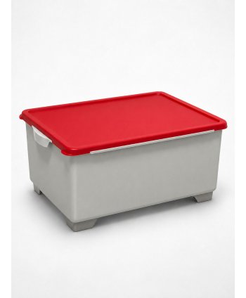  Acasa - Cutie Profesională Depozitare Mopuri ArliPlus® 26 L – Capac Rosu, Sistem Igienic Compatibil Cărucioare - arli.ro