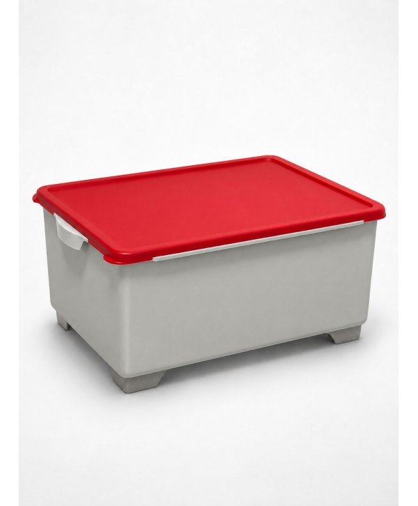 Acasa - Cutie Profesională Depozitare Mopuri ArliPlus® 26 L – Capac Rosu, Sistem Igienic Compatibil Cărucioare - arli.ro