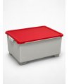 Cutie Profesională Depozitare Mopuri ArliPlus® 26 L – Capac Rosu, Sistem Igienic Compatibil Cărucioare