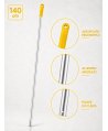 Mâner profesional galben din aluminiu 140 cm pentru mop, pentru lavoare