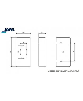 Dispenser Șervețele Faciale Jofel – Versiune 2-în-1 pentru Perete și Birou, Compact și Igienic