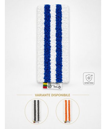  Produse de curatenie profesionale - Mop plat antibacterian albastru cu scai Velcro și codul culorilor pentru spitale - arli.ro