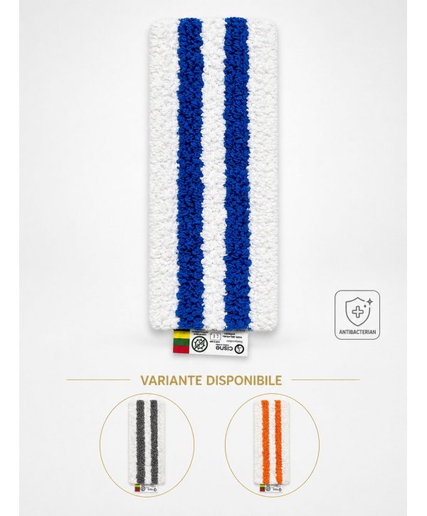 Mop plat antibacterian albastru cu scai Velcro și codul culorilor pentru spitale