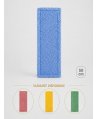 Mop profesional plat albastru 50 cm din microfibră, cu urechi și buzunare, pentru birouri
