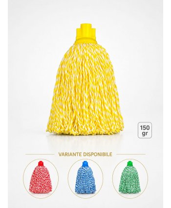 Mopuri profesionale - Mop cu fire lungi profesional galben din microfibră, 150 g, pentru lavoare - arli.ro
