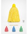 Mop cu fire lungi profesional galben din microfibră, 150 g, pentru lavoare