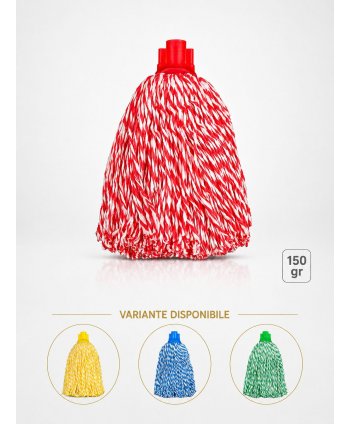 Mopuri profesionale - Mop cu fire lungi profesional roșu din microfibră, 150 g, pentru toalete - arli.ro