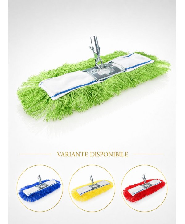 Sistem Profesional pentru Lustruire in Zone Alimentare – Mop Antistatic din Acryl + Suport Metalic, 40 cm Sistem Profesional pentru Lustruire in Zone Alimentare – Mop Antistatic din Acryl + Suport Metalic, 40 cm